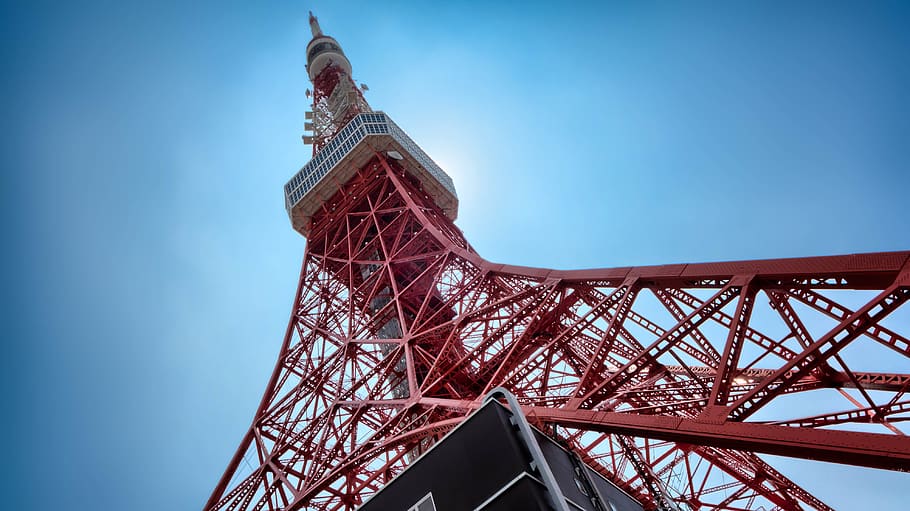 Bottom View of Tokyo Tower, architecture, high, low angle shot HD wallpaper