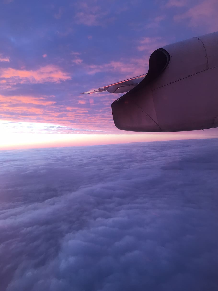 denmark, clouds, colours, floffy, flying, sunrise, colors, skyes HD wallpaper