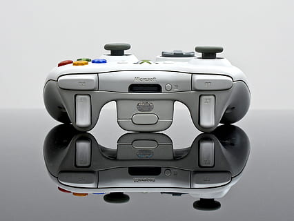 Gray Xbox 360 Game Controller, gaming, reflection, technology HD wallpaper