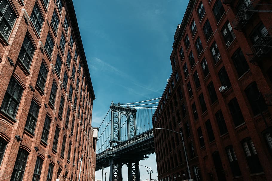 Brooklyn bridge, USA, urban, building, city, metropolis, town HD wallpaper