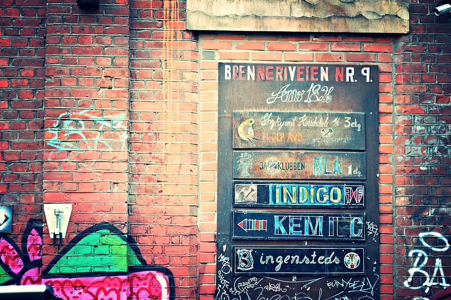 norway, oslo, blå, graphity, street, city, street art, bricks HD wallpaper