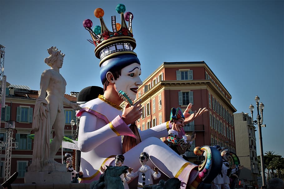 carnival, nice carnival, king, king of the carnival, pierrot HD wallpaper
