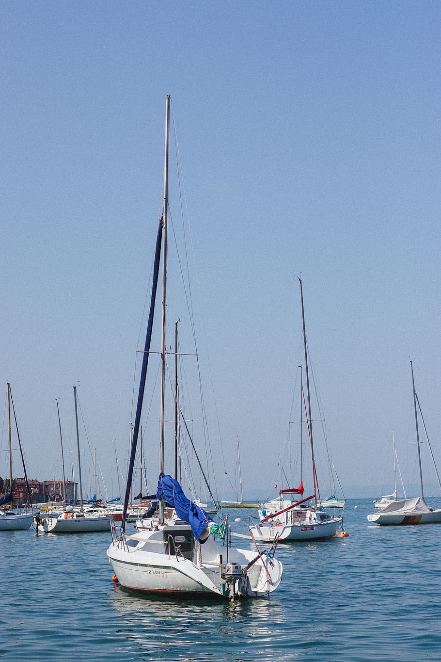 white boat on water, nautical vessel, transportation, sailboat HD wallpaper