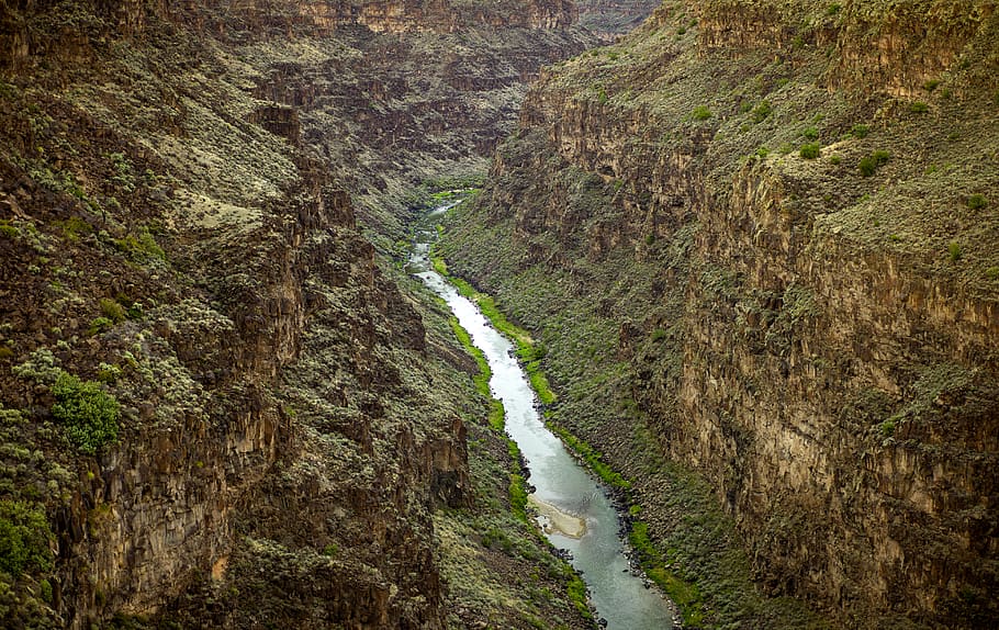 river surrounded by mountains, water, beauty in nature, scenics - nature HD wallpaper