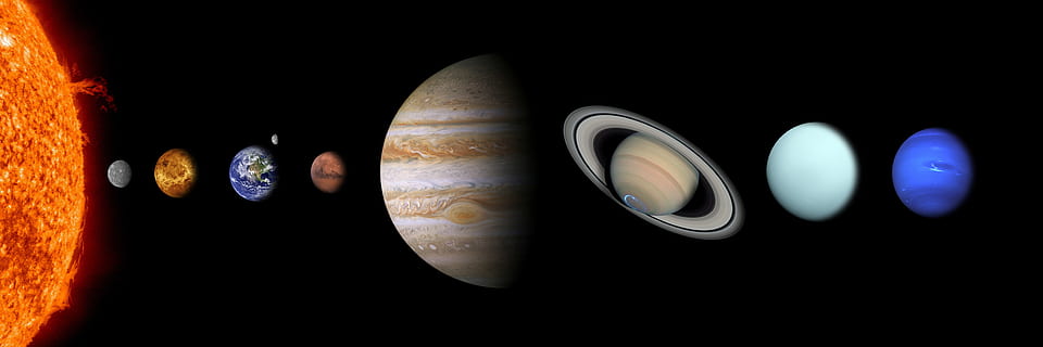 solar system, sun, mercury, venus, earth, mars, jupiter, saturn HD wallpaper