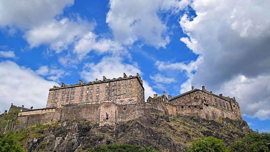 Low Angle View of Fort Against Cloudy Sky, architecture, building HD wallpaper