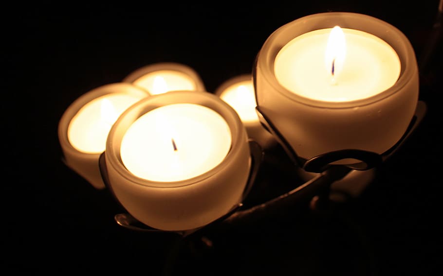 candle, burning, fire, object, wax, light, flame, fire - natural phenomenon HD wallpaper