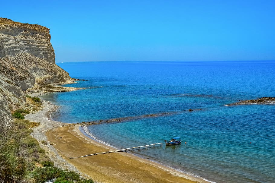 beach, cliffs, sea, coastline, landscape, scenic, spectacular HD wallpaper