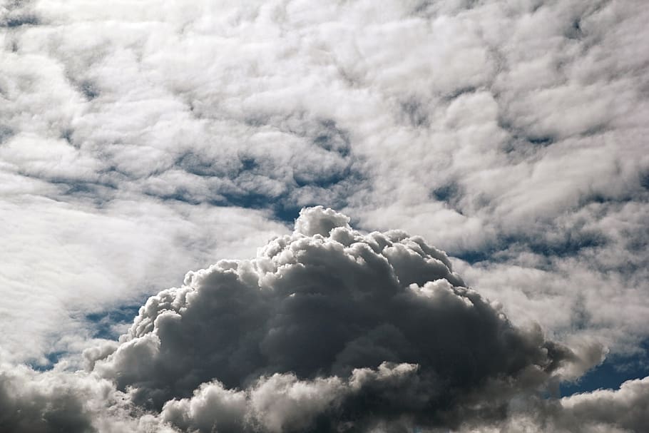 thunder cloud, raincloud, weather, air, cloud - sky, beauty in nature HD wallpaper