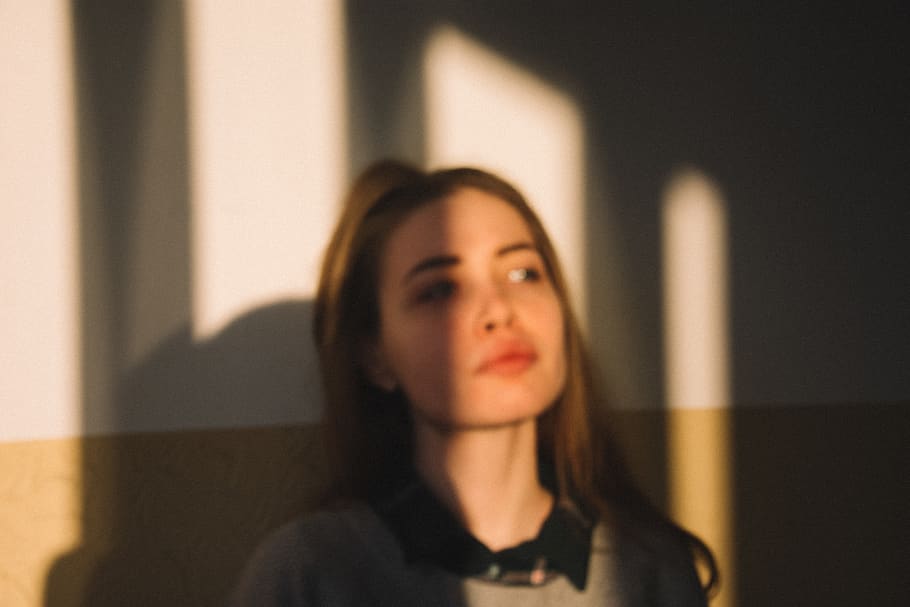 czechia, prague, sunny, window, shadows, girl, sunset, portrait HD wallpaper