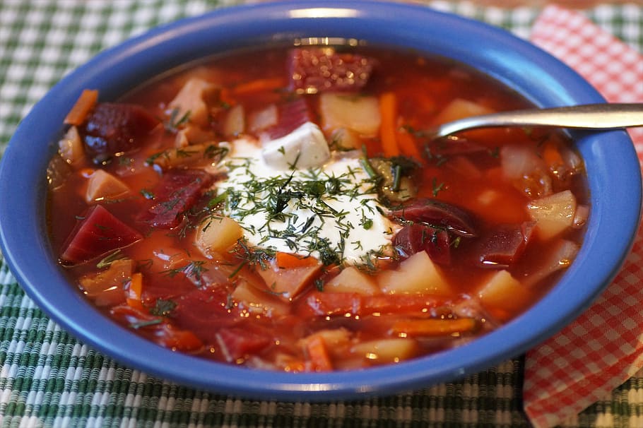 russian, borscht, soup, rich, nutritious, lunch, vegetable, HD wallpaper