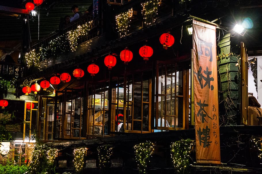 person, human, lamp, lantern, lighting, restaurant, cafeteria HD wallpaper