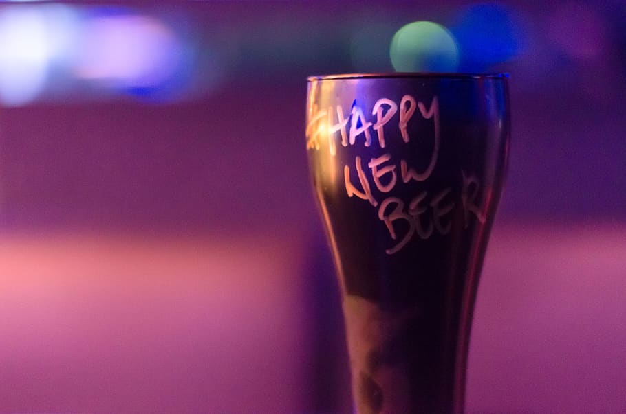 beer, happy, new, year, bokeh, food and drink, refreshment HD wallpaper