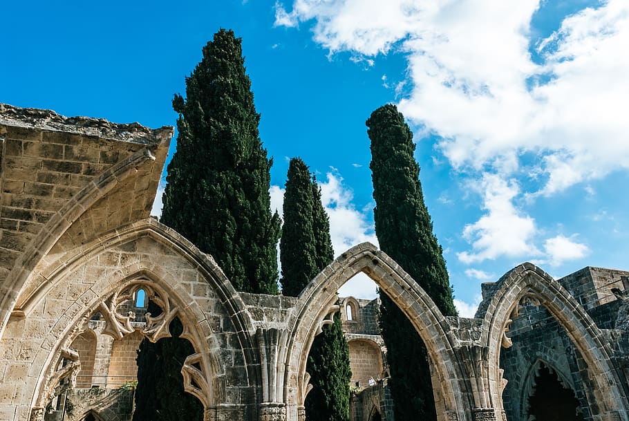 kyrenia, cyprus, monuments, monastery, sea, travel, north, landscape HD wallpaper