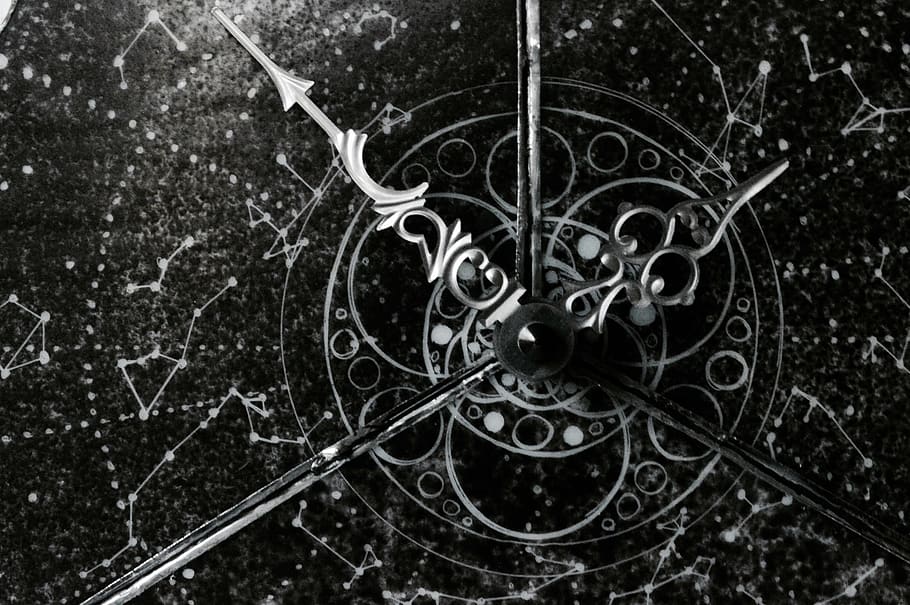 clock, time, space, art, no people, metal, water, close-up HD wallpaper