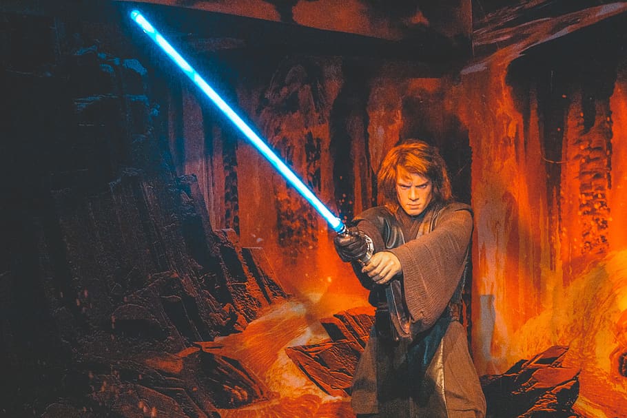 Star Wars character, holding, one person, indoors, young adult HD wallpaper