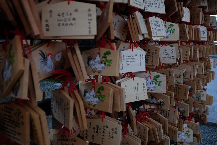 wish, japan, note, hanging, abundance, large group of objects HD wallpaper