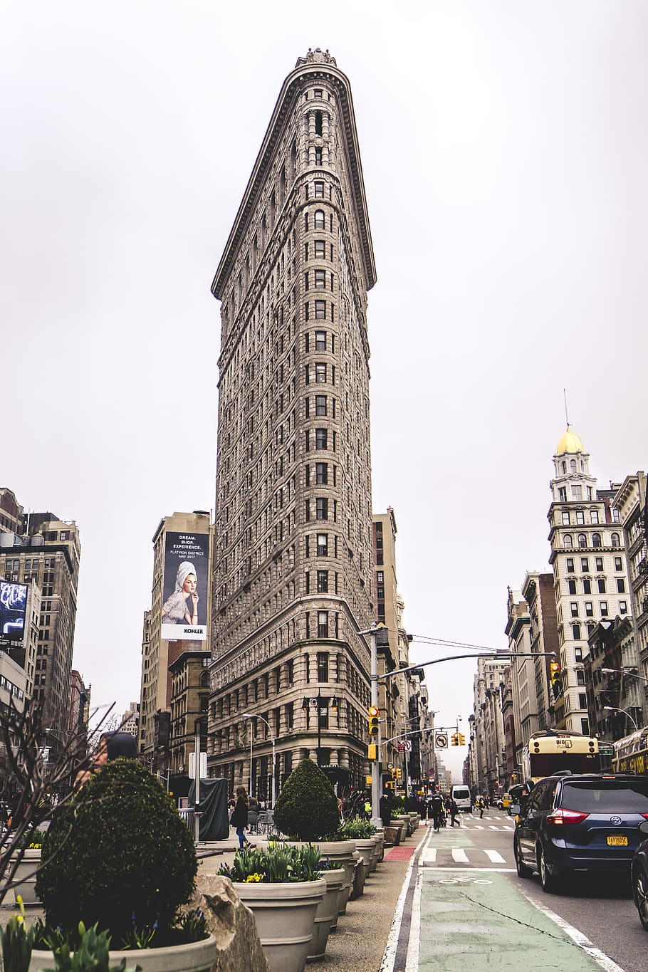 flatiron building, Newyork, city, architecture, town, urban, downtown HD wallpaper
