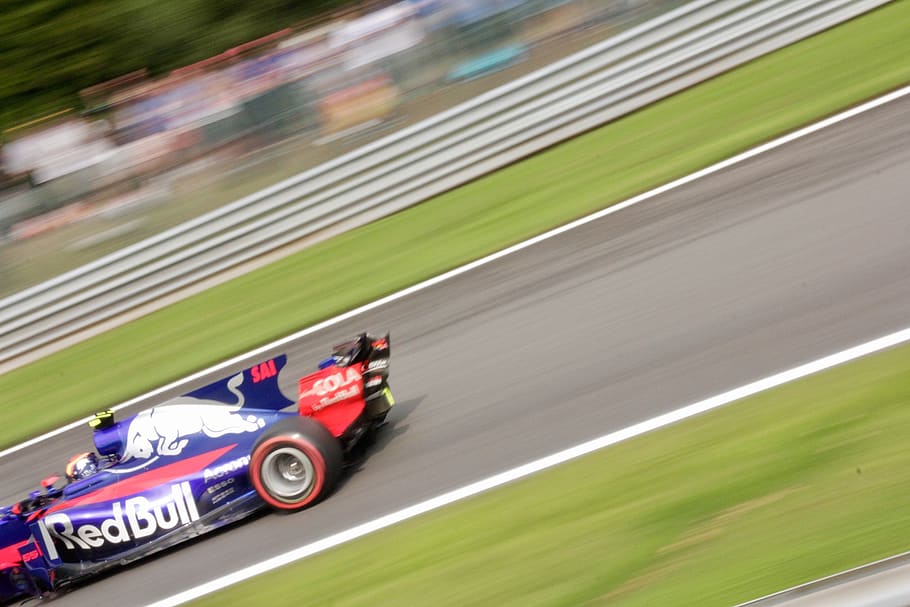 speed, formula 1, racing car, motion, sports race, blurred motion HD wallpaper