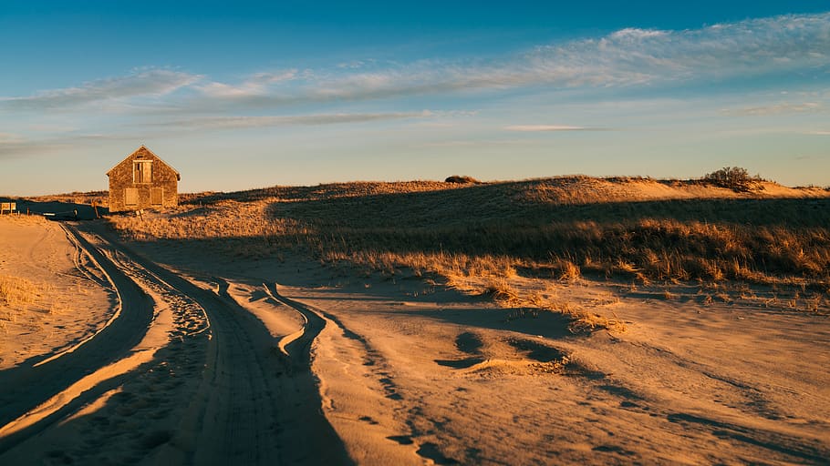 sand dune landscape, nature, outdoors, soil, scenery, road, desert HD wallpaper
