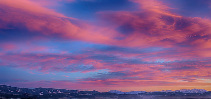 Scenic View of Sky During Dawn, clouds, cloudy, dramatic, environment HD wallpaper