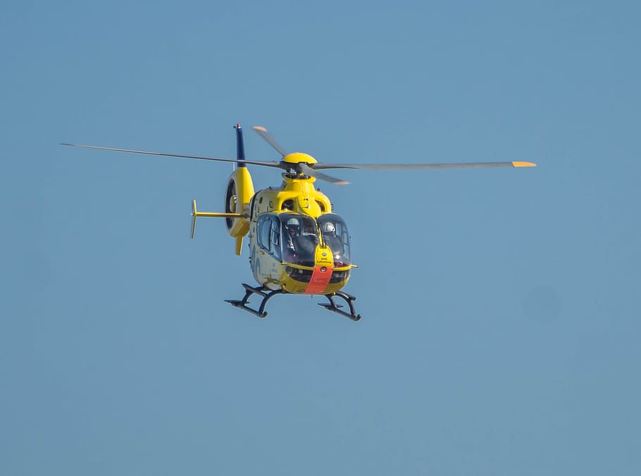 helicopter, flying, air, air vehicle, mode of transportation HD wallpaper