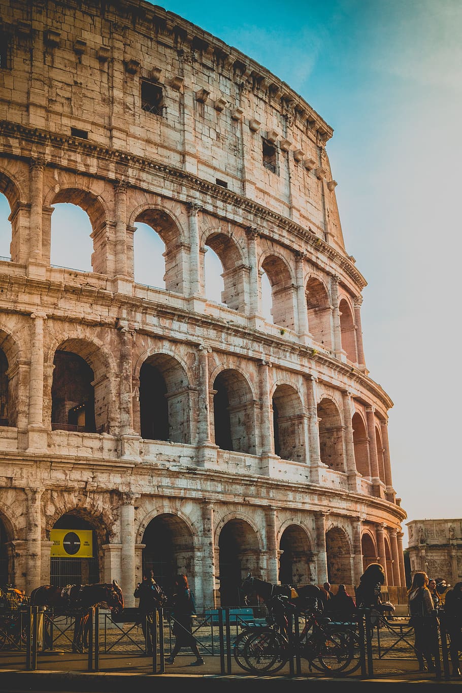 Coliseum, ancient, arches, architecture, building, city, Colosseum HD wallpaper