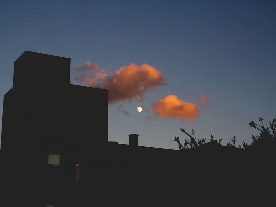 nature, building, smoke, pollution, sunset, city, outdoors HD wallpaper