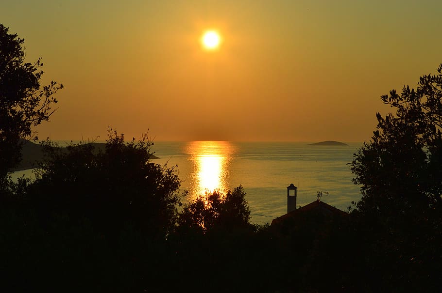 croatia, sea, adriatic sea, at sea, island, city, landscape, HD wallpaper