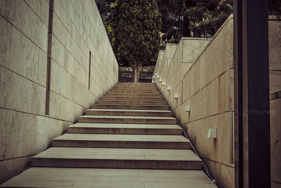 greece, delphi, architecture, steps, perspective, delfi, built structure HD wallpaper