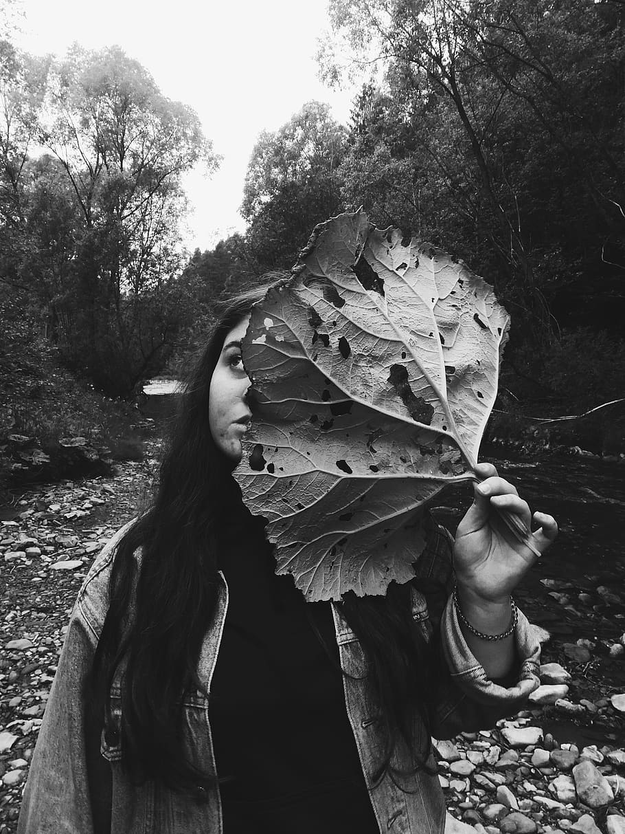 plant, model, eye, river, nature, girl, tree, day, leaf, plant part HD wallpaper