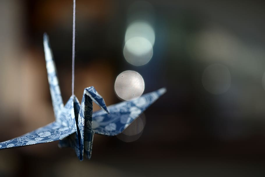 origami, crane, fold, tinker, traditionally, 3 dimensional, HD wallpaper
