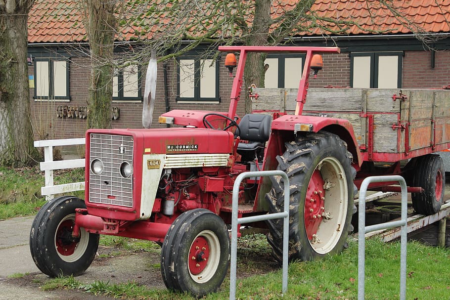 tractor, wheels, machine, vehicle, agriculture, earth, transport HD wallpaper