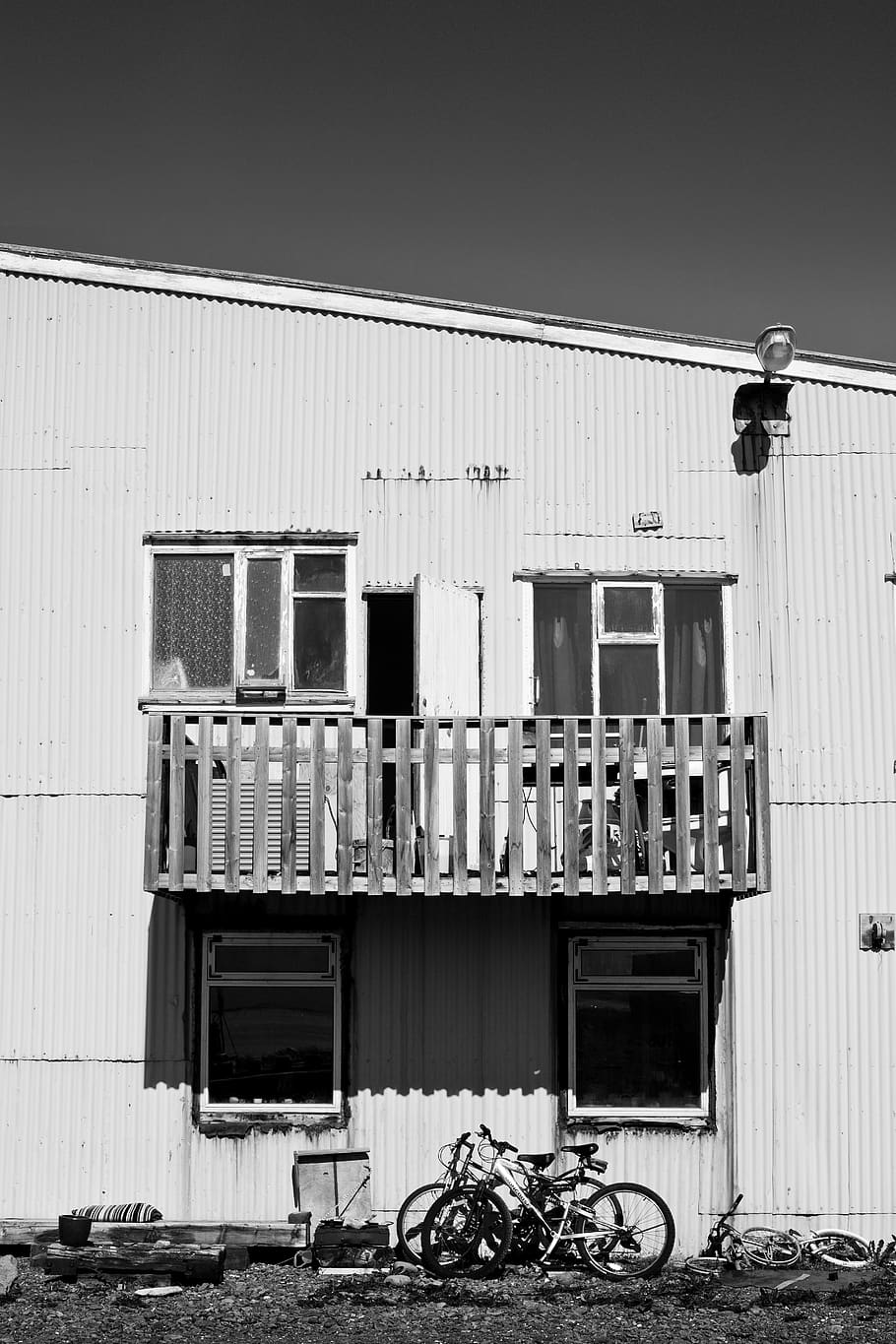 iceland, ísafjörður, windows, balcony, facade, shed, building, HD wallpaper