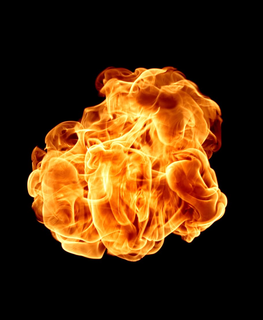 fire, flame, hell, cooking, black, burn, heat, detail, closeup HD wallpaper