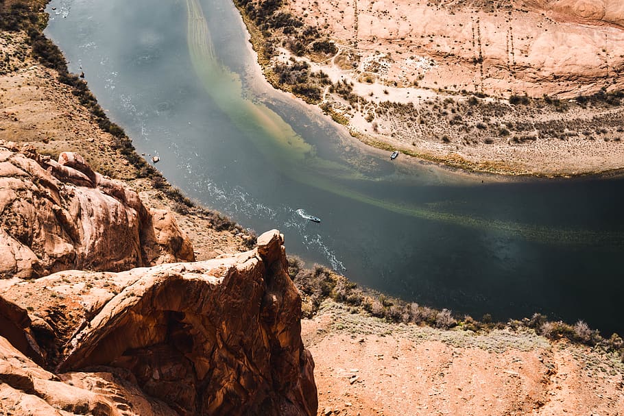 brown canyon, nature, outdoors, scenery, landscape, horseshoe bend HD wallpaper